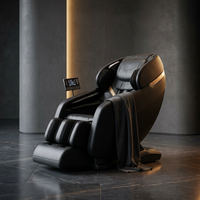 4D Massage Chair Full Body, Zero Gravity Massage Chair with Heat and Foot Massage with Airbags, Kneading, Bluetooth, LCD Touch Control - Black — Studio Shot