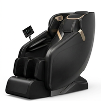 4D Massage Chair Full Body, Zero Gravity Massage Chair with Heat and Foot Massage with Airbags, Kneading, Bluetooth, LCD Touch Control - Black — Studio Shot