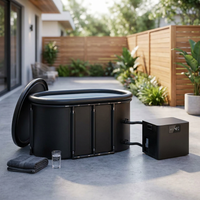 Ice Bath Chiller & Cold Plunge Tub Bundle, 1/3HP Cold Plunge Chiller with Built-In Pump & Filter, 148Gal Insulated Ice Bath Tub for Cold Therapy, Recovery, Muscle Relaxation & Wellness at Home — Studio Shot