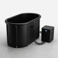 Ice Bath Chiller & Cold Plunge Tub Bundle, 1/3HP Cold Plunge Chiller with Built-In Pump & Filter, 148Gal Insulated Ice Bath Tub for Cold Therapy, Recovery, Muscle Relaxation & Wellness at Home — Studio Shot