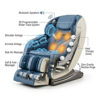 Massage Chair Built for Zero Gravity Relaxation, 3D Programmable Technology, Heat Therapy, Bluetooth Speakers — How It Works